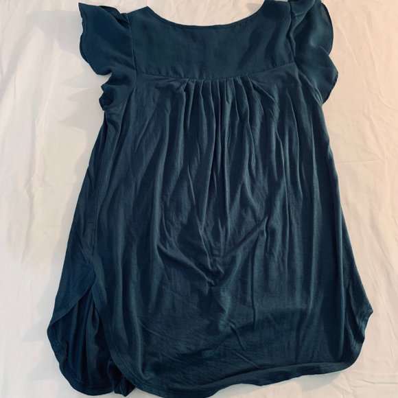 Merona Medium Blue Short Sleeve Square Neck Top Size XS - Picture 7 of 9